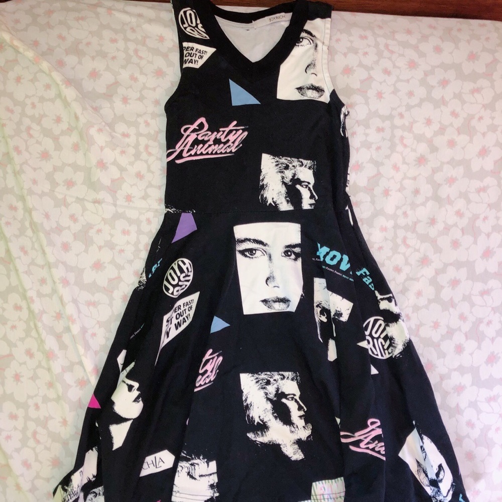 (SOLD)  JOYRICH NEWS PRINT SKATER DRESS